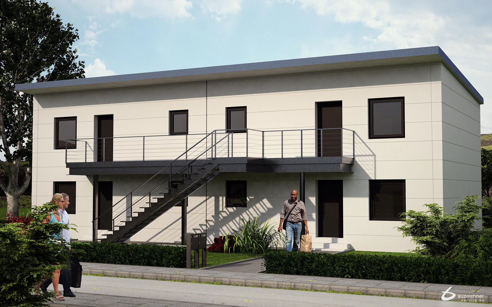 3D Perspektive Flüchtlingswohnheim