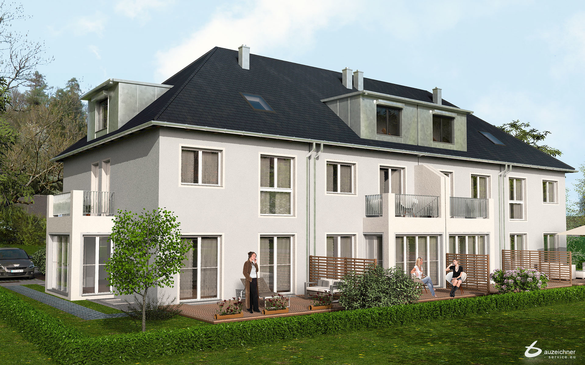 3D Mehrfamilienhaus München