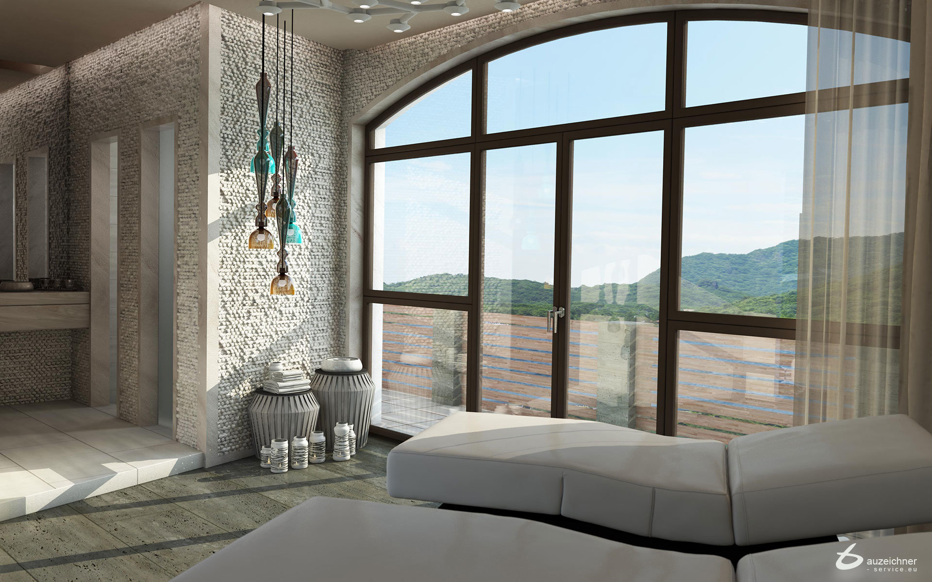 Architekturvisualisierung SPA Behandlungsraum