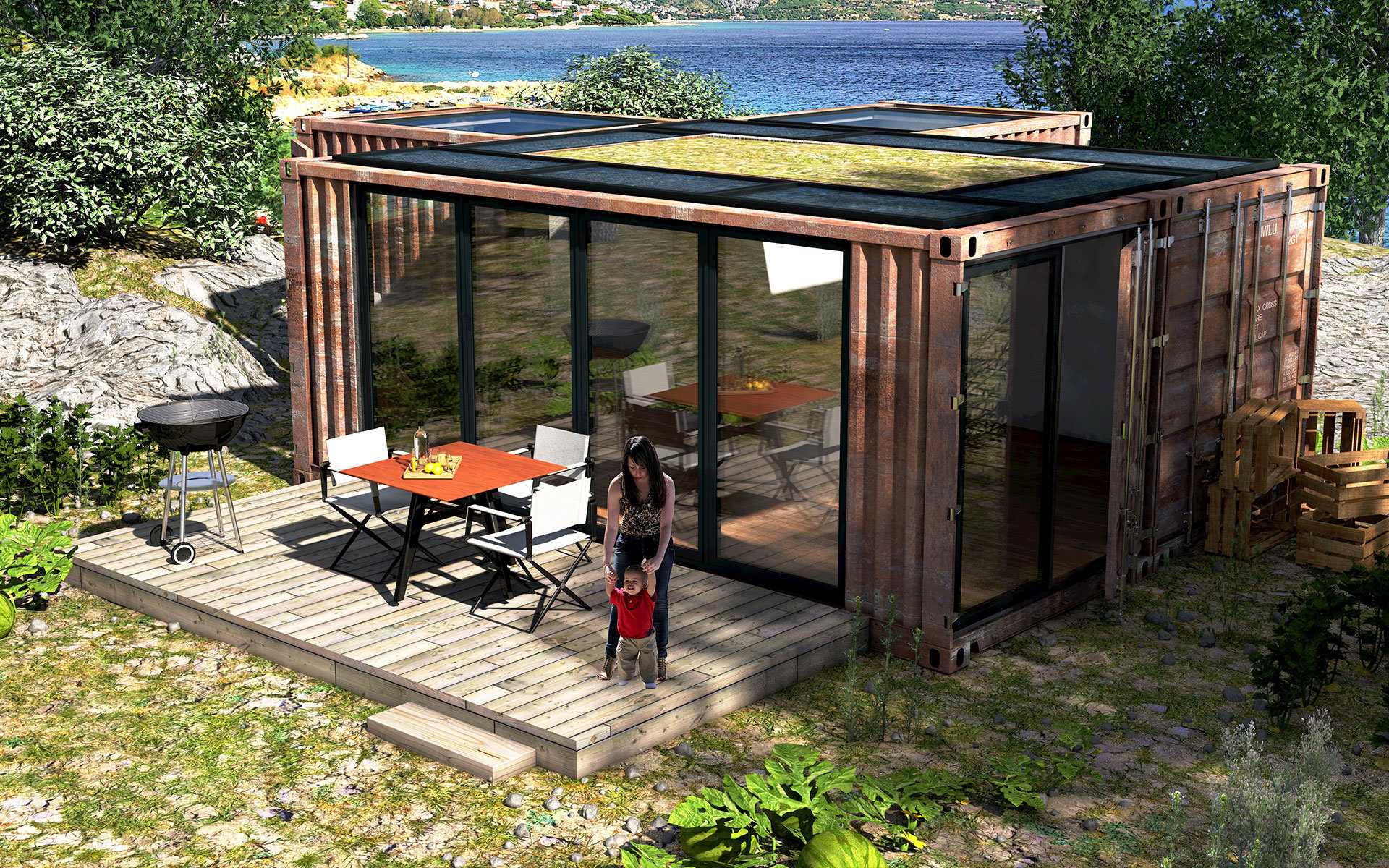 Perspektive 3D Contanerhaus